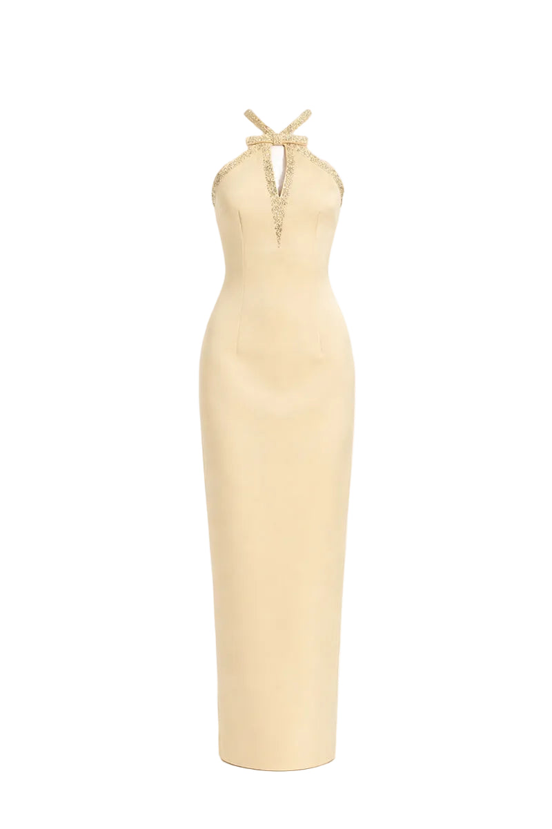DELPHINE MAXI DRESS IN BUTTER - CULT MIA