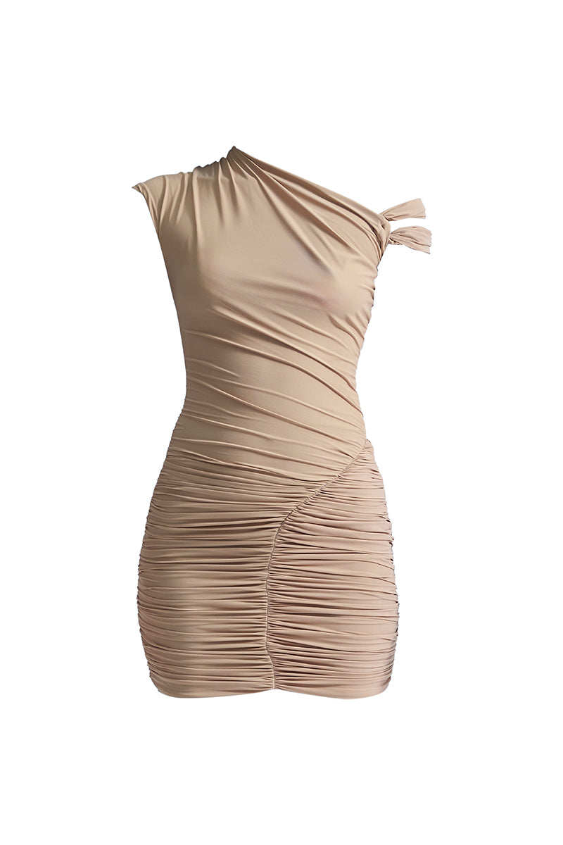 AMADEA HAZELNUT MINI DRESS - CULT MIA