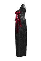 Elegant VITA GOWN by Somebodée featuring flowing fabric and intricate detailing, perfect for formal occasions.