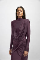 Deme By Gabriella Aisha purple maxi dress with flowy fabric and sleeveless design, perfect for elegant summer occasions.