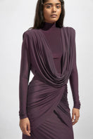 Deme By Gabriella Aisha purple maxi dress with flowing fabric and elegant design, perfect for summer or special occasions.