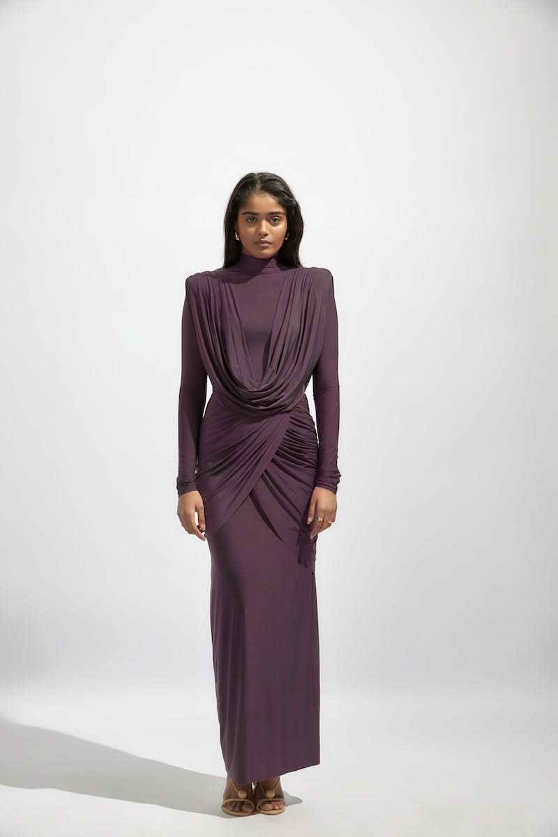 AISHA PURPLE MAXI DRESS - CULT MIA