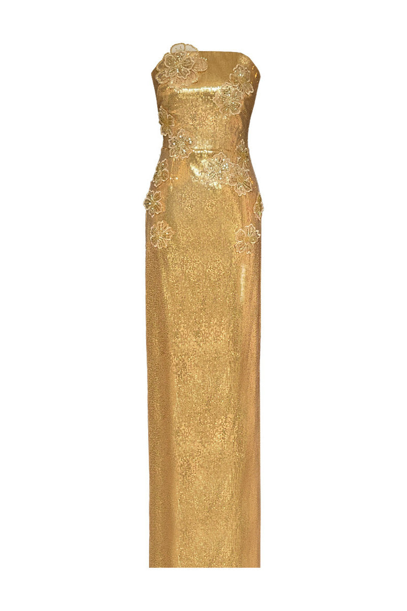 KROON MAXI DRESS IN GOLD | CULT MIA | Khanum's KROON MAXI DRESS IN GOLD | CULT MIA | Khanum's