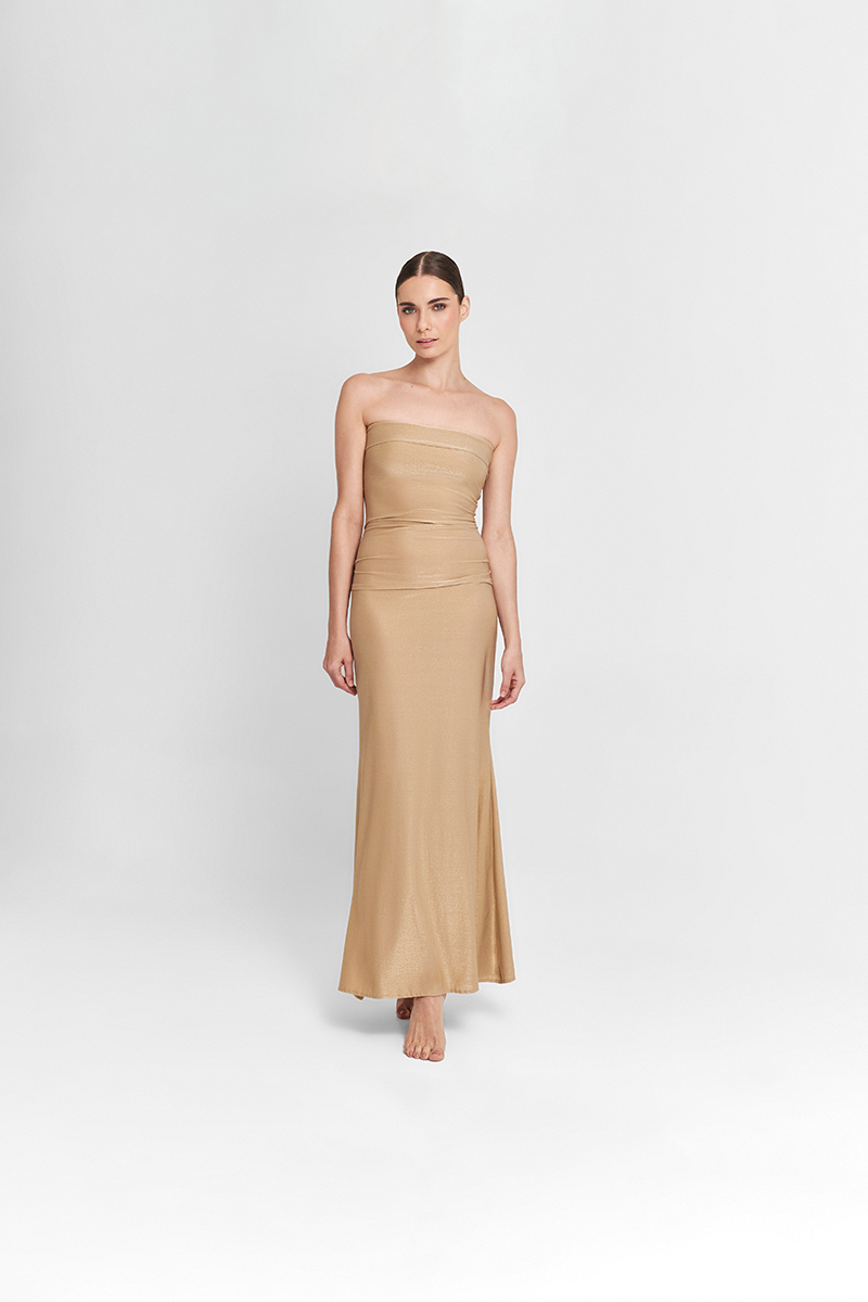 DOREE MIDI DRESS IN SAND