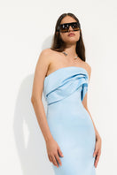 Sky blue Dorelle gown by Urban Muse featuring a flowing maxi dress design and elegant style.