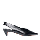 Black Downtown heels by 10th Floor with sleek design, pointed toe, and stiletto heel, perfect for stylish occasions.