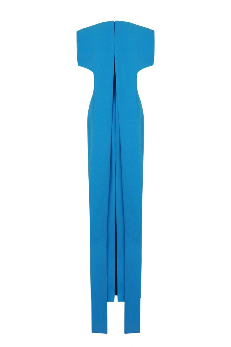 ALDWARK CYAN BLUE MAXI DRESS - CULT MIA