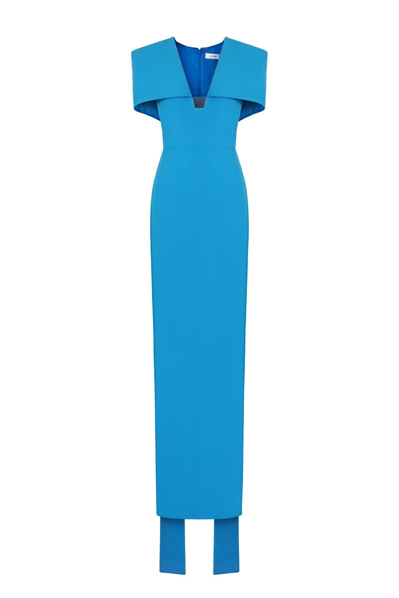 ALDWARK CYAN BLUE MAXI DRESS - CULT MIA