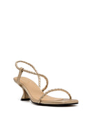 Alta Dora Gold Sandals with strappy design and flat soles, perfect for casual summer wear.