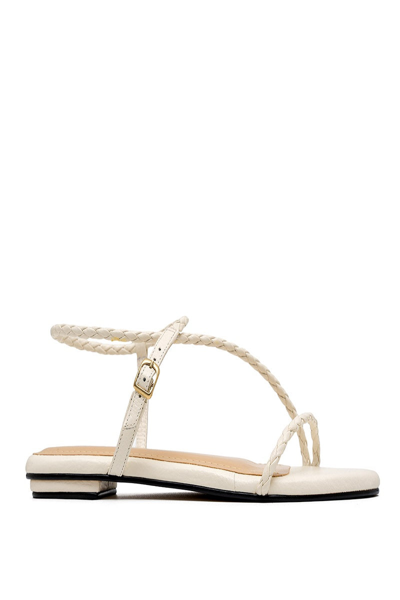 Alta GAIA off white sandals with open toe and ankle strap, featuring a stylish and comfortable design.