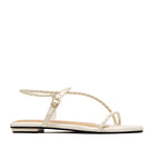 Alta Gaia Off White Sandals with open toe design and ankle straps, stylish footwear for casual and summer wear.