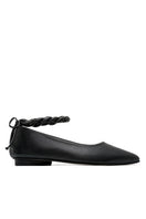 Black ALTA ARIA flats with sleek design, featuring a smooth upper and comfortable sole, perfect for casual or professional wear.