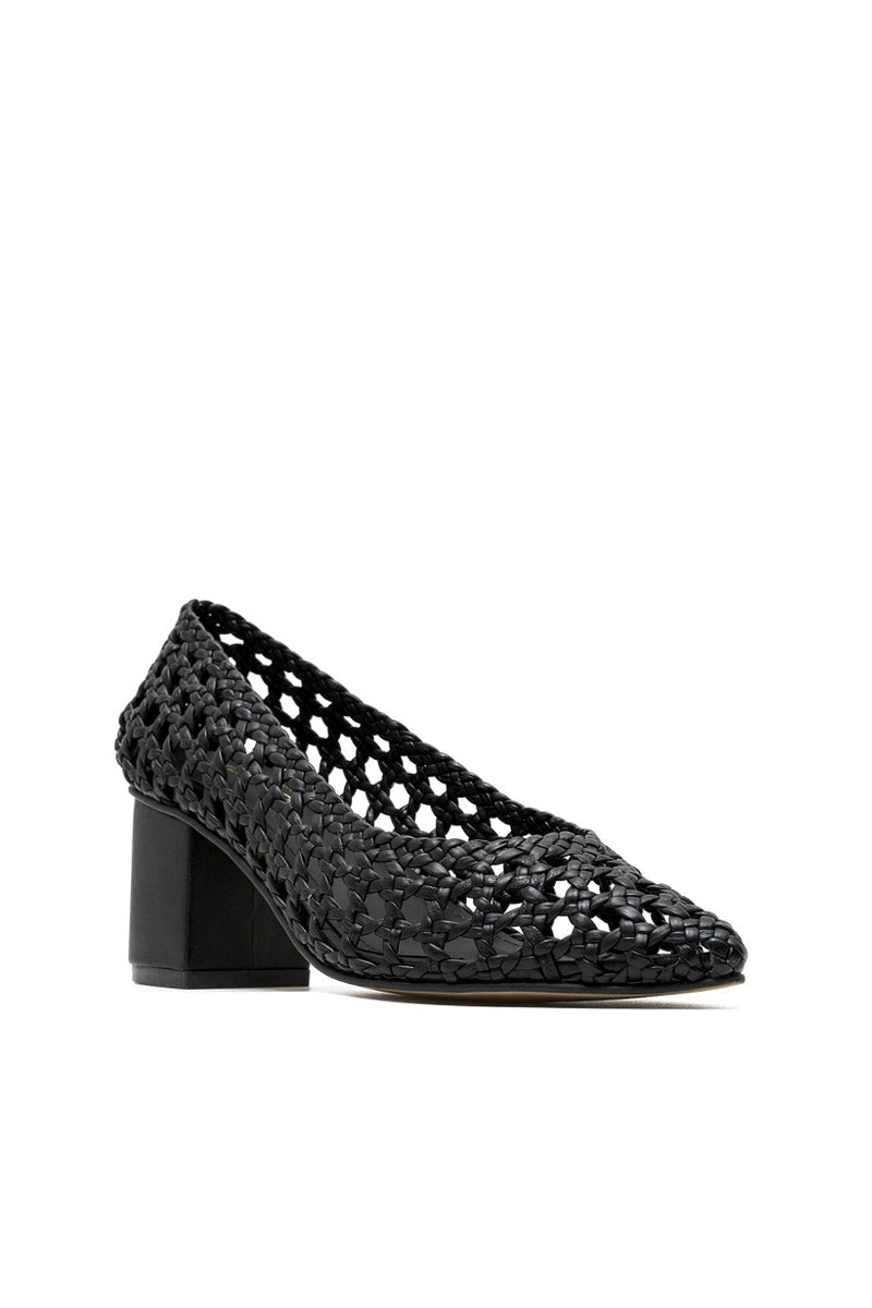 CONTESSA CRAFT BLACK HEELS - CULT MIA
