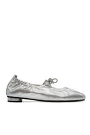 Silver flats from ALTA's Gemma collection, featuring a sleek and comfortable design with a smooth finish.