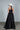 BLACK HAND EMBROIDERED CRYSTAL TAFFETA MAXI DRESS - CULT MIA