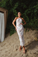Nana Gotti YAS Maxi Dress in flowing fabric, featuring a stylish silhouette and vibrant pattern, perfect for casual or special occasions.