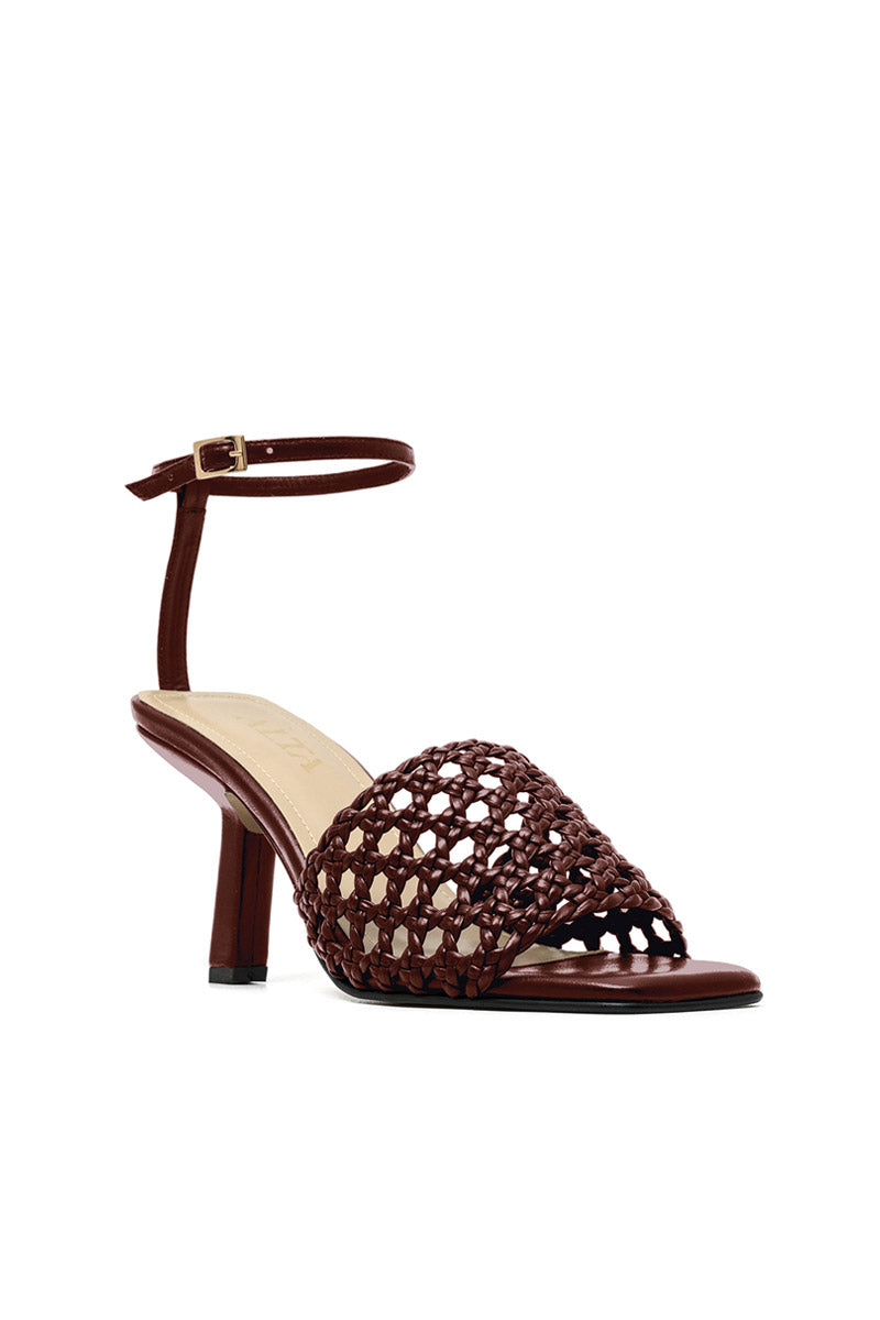 ALTA Francca wine-colored sandals with open toes and ankle straps, stylish footwear for casual or summer wear.