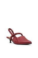 Alta Ginevra red heels with pointed toes and stiletto heels, stylish footwear for formal or evening wear.