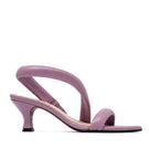 Alta Ophelia Lilac Sandals featuring open-toe design and ankle straps on a white background