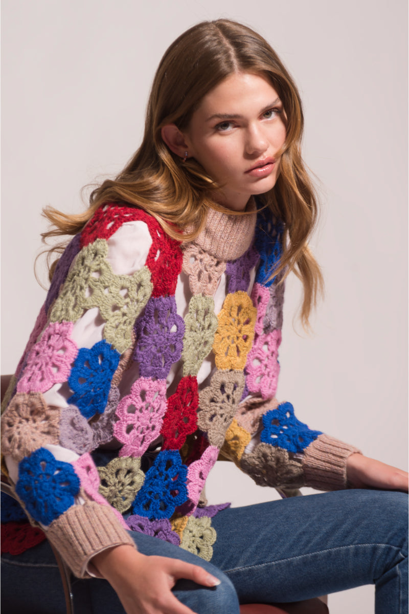 EDIE CROCHET SWEATER - CULT MIA