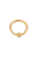 Gold flow ring by Poché, featuring a sleek, minimalist design with smooth curves and a polished finish.