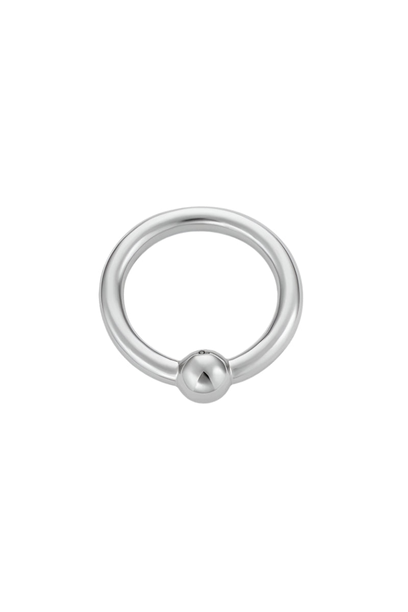 Silver flow ring by Poché featuring a sleek, modern design with smooth curves and a polished finish.