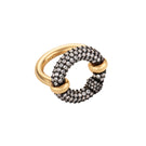 Poché Crystal Harmony Ring featuring a delicate band with sparkling crystal accents, elegant jewelry for women.