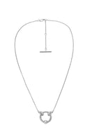 Silver flow necklace by Poché featuring a sleek, minimalist design and smooth, flowing chain style.