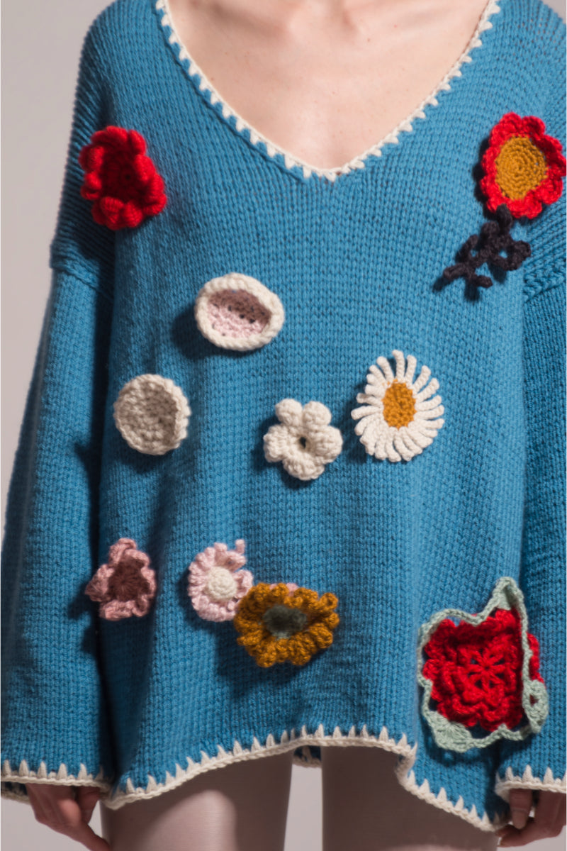 FLORA CROCHET SWEATER - CULT MIA