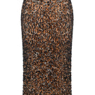 Lalo midi skirt with high-waisted knitted texture, showcasing soft fabric and stylish design perfect for casual or chic outfits.
