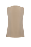Gvasalia classic silhouette vest with buttons, tailored fit, featuring a sleek design and front button closure.