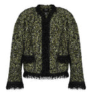 Lalo multicolor knitted cardigan with round neckline, featuring a cozy, stylish design perfect for casual wear.