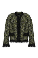 Lalo multicolor knitted cardigan with round neckline, featuring a cozy, stylish design perfect for casual wear.