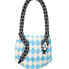 SAC DE SOUL Serpent Mini shoulder bag in blue and cream with sleek design and compact size, stylish accessory for everyday wear.