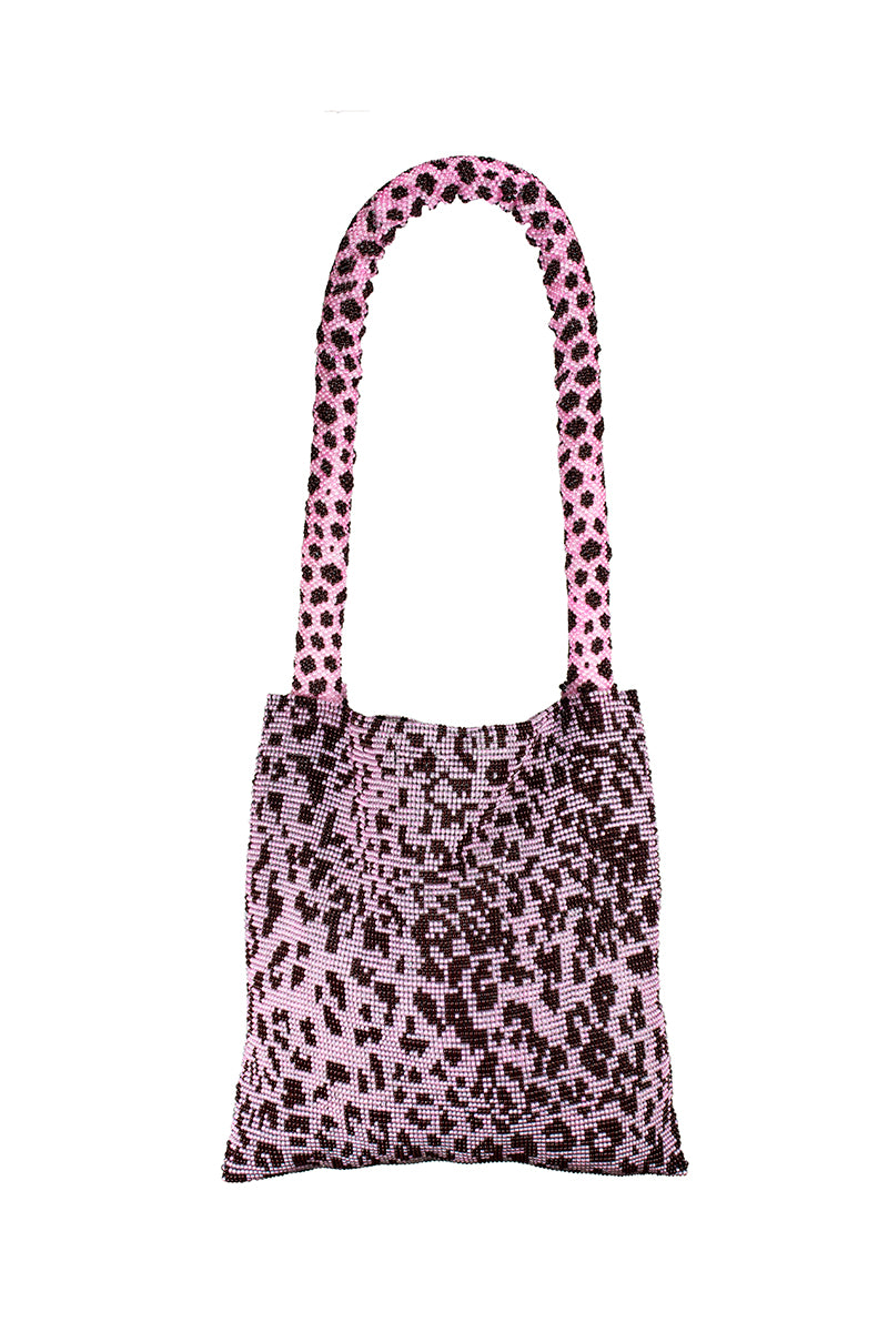 Pink Panther Serpent shoulder bag by SAC DE SOUL, featuring a stylish snake-print design and a comfortable shoulder strap.