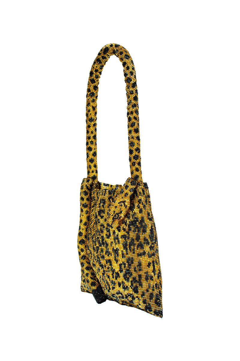 SAC DE SOUL leopard print Serpent shoulder bag with sleek strap and stylish design, perfect for trendy accessories.