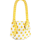 Silver and yellow Serpent Mini shoulder bag by SAC DE SOUL with sleek design and compact size, shown in a close-up image.