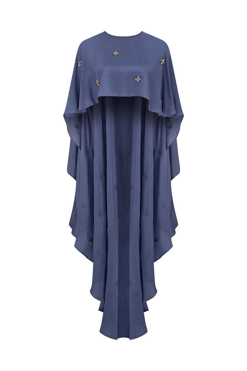FIZA EMBELLISHED PERIWINKLE CAPE - CULT MIA