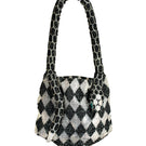 Black and silver Sac de Soul Serpent Mini shoulder bag with sleek design and silver hardware.