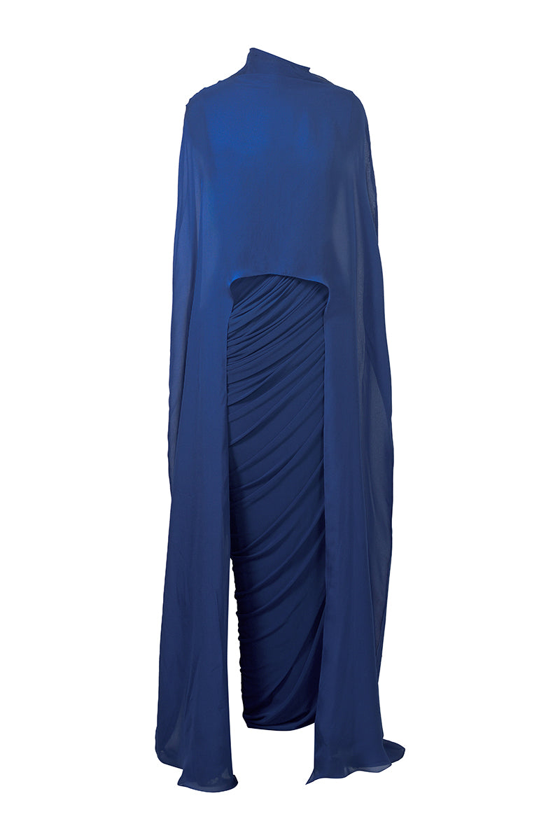Deme By Gabriella AETHER gown with flowing fabric and intricate details, perfect for elegant occasions.