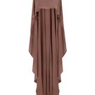 FIZA MOCHA Cape jacket by MASTANI, featuring a stylish mocha-colored outerwear with a flowing design and elegant detailing.