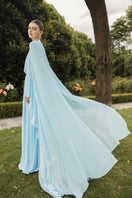 Elegant ANAIS chiffon gown by 21Six featuring flowing fabric and intricate detailing, perfect for formal occasions.