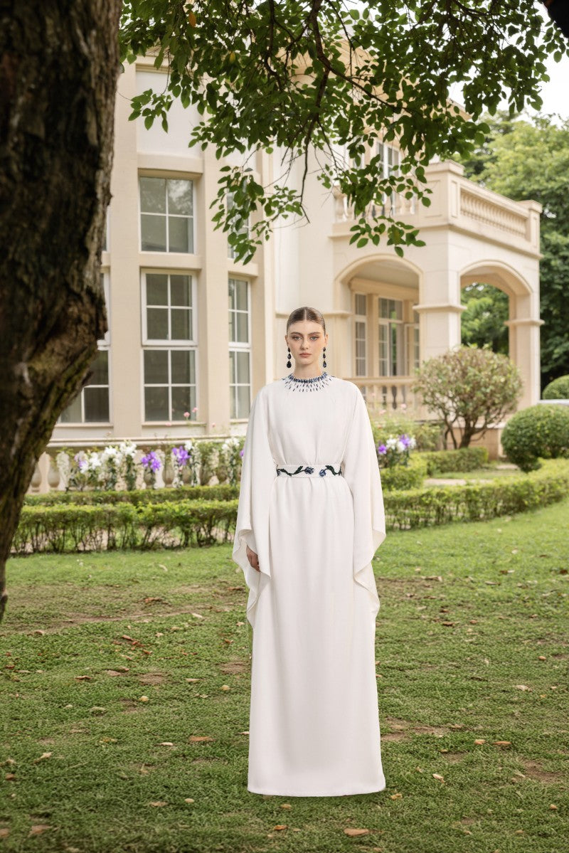 MAELLE CREPE GOWN IN WHITE - CULT MIA