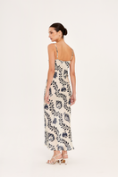 Aguaclara Dynastie Midi Slip Dress in soft fabric, featuring a relaxed fit and elegant design, perfect for casual or semi-formal wear.