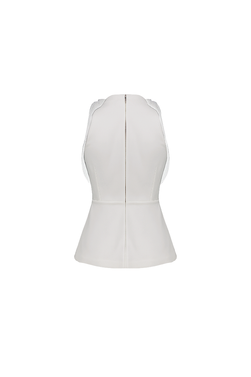 Ivory Dalia Top by ANA + MARIA featuring a lightweight, stylish design with delicate detailing, perfect for casual or dressy wear.