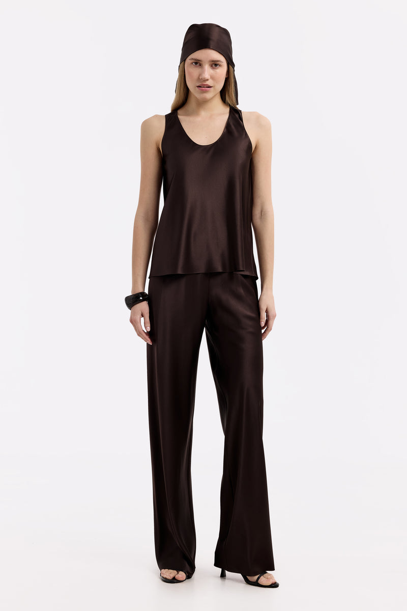 DANA ESPRESSO SILK SATIN TANK TOP - CULT MIA