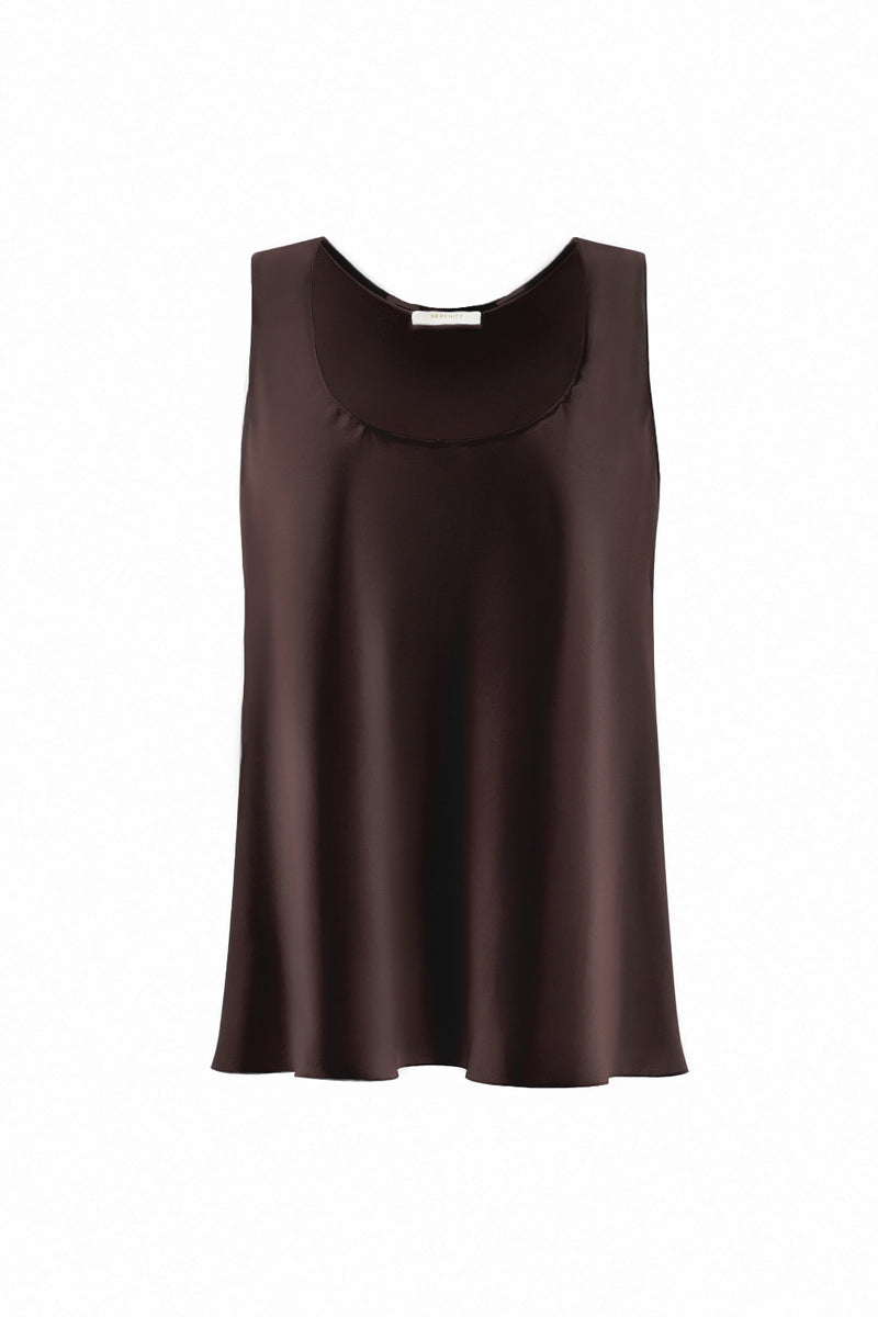 DANA ESPRESSO SILK SATIN TANK TOP - CULT MIA