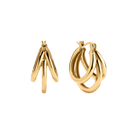 Sara Shala Dani Maxi Earrings in yellow gold vermeil with bold, statement design and intricate detailing.