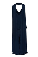 Baobab Danielle maxi dress in night blue, flowing fabric with a relaxed fit, perfect for casual or semi-formal occasions.
