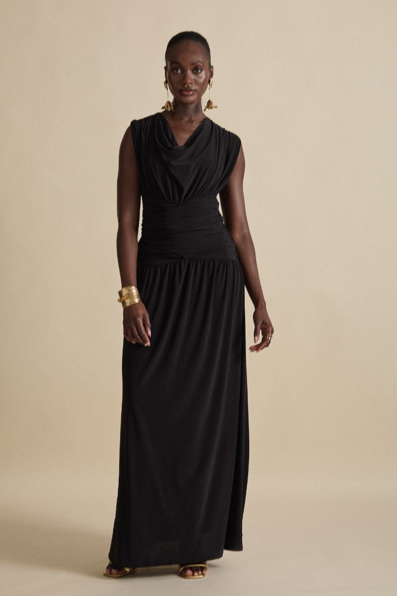 DAPHNE MAXI DRESS IN NAVSOUL BLACK